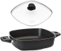 Preview: Lotus Cast iron square casserole Ø 29cm (NOT suitable for induction) with glass lid
